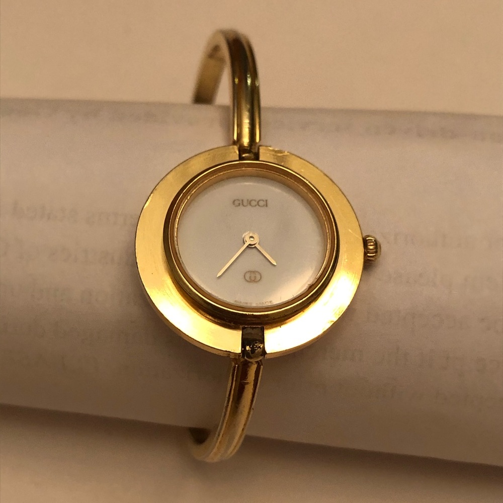Gucci Gold Tone Bracelet Watch